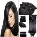 2015 New silky straight clip in hair extensions for black women&african americans